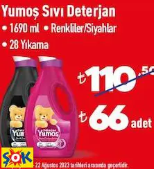 YUMOŞ SIVI DETERJAN • 1690 ML • RENKLİLER/SİYAHLAR • 28 YIKAMA YUMOŞ SIVI DETERJAN • 1690 ML • RENKLİLER/SİYAHLAR • 28 YIKAMA